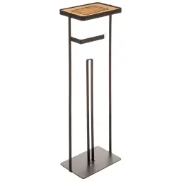Five Držač toalet papira i telefona MODERN 18X12X592CM METAL Crna