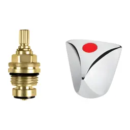 Rosan Gornji deo 1/2"-sa ruč., CRVENA-METALNA PGDK12CM