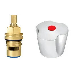 Rosan Gornji deo 1/2"-sa ruč., CRVENA-METALNA keramički g.d. PGDK12CKM