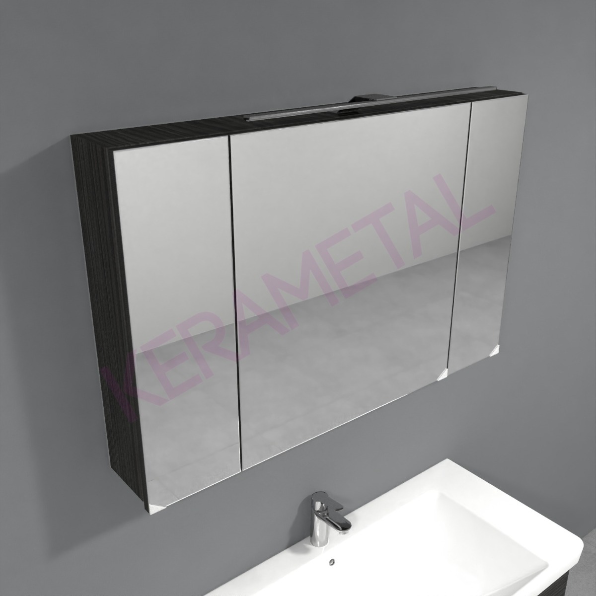 Kolpa ormarić Oxana TOO 100cm Hacienda Black LED SW S 508300