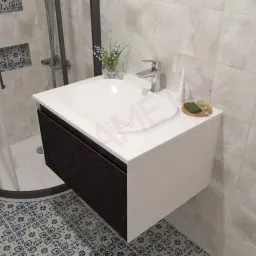 Kolpa ormarić sa umivaonikom Pandora OUP 75cm Black stone 514210