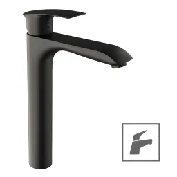 Herz Unitas baterija Elite Black E12B za umivaonik crna visoka 00089B