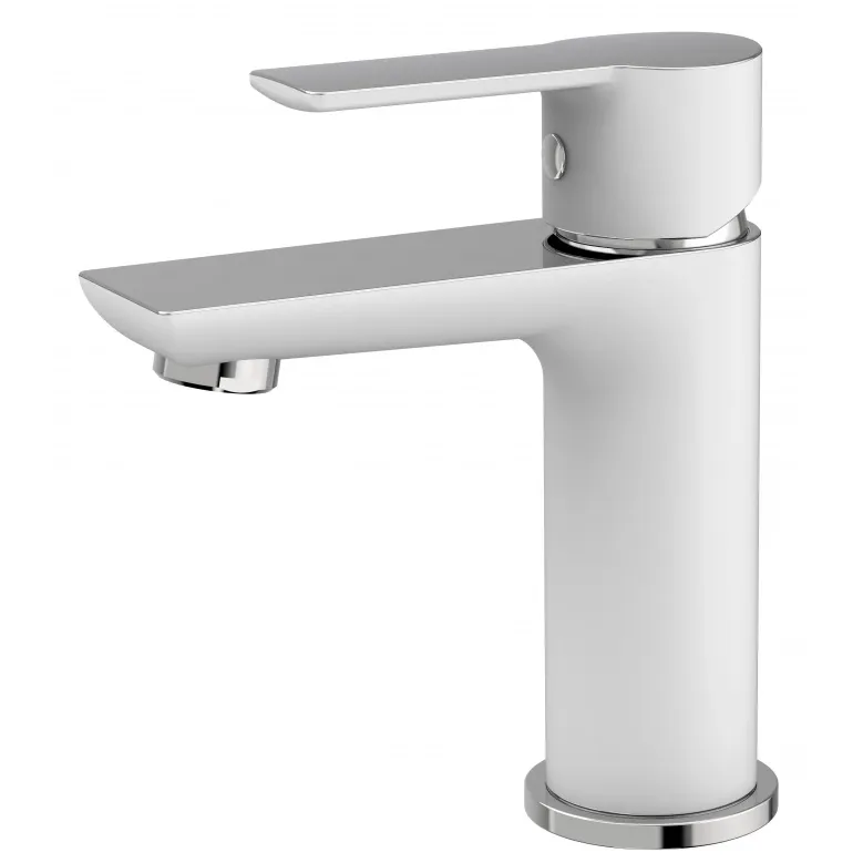 Minotti za lavabo STELA bela / hrom bez POP-UP