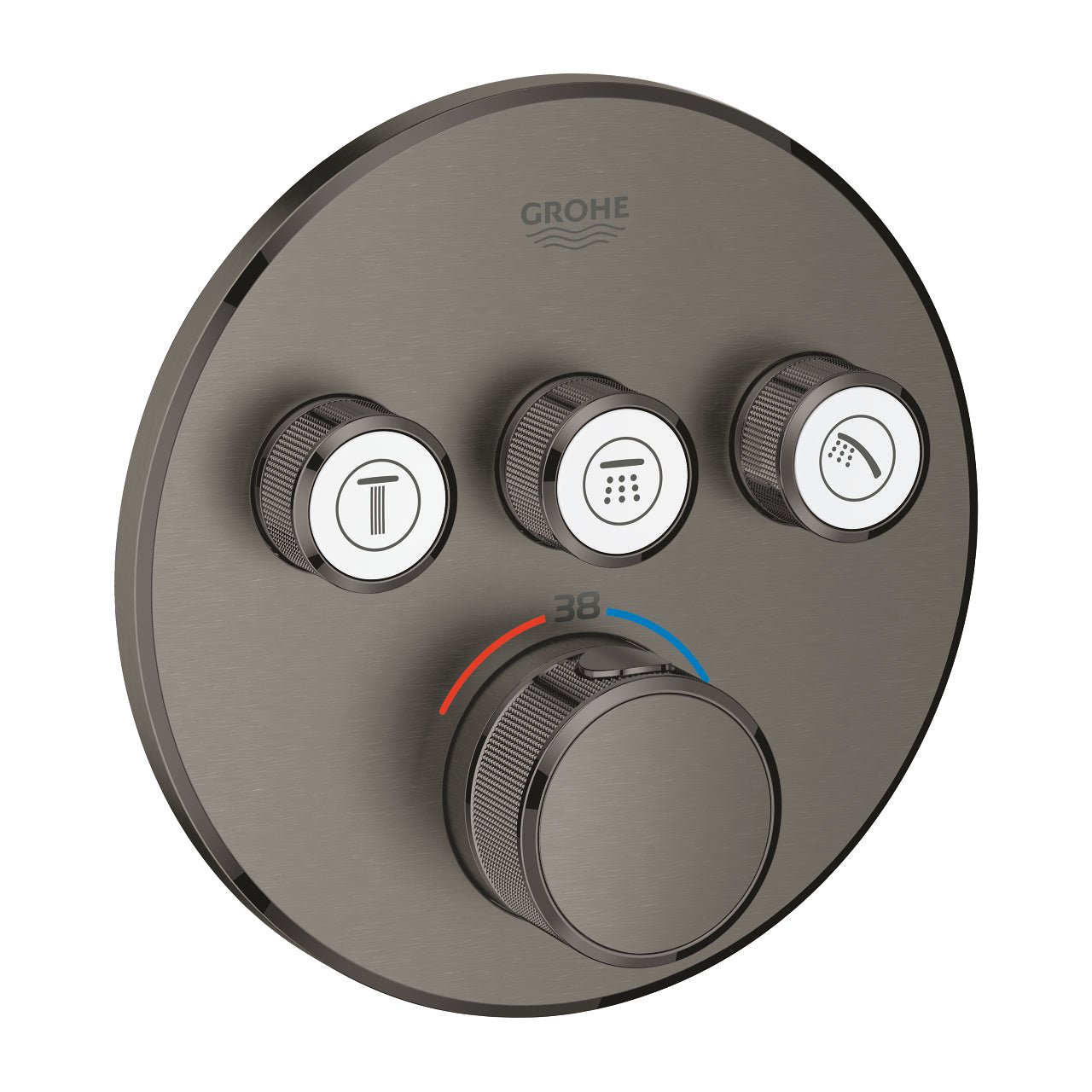 Grohe Grohtherm Smartcontrol Termostatski Mešač Kocka 3 Izliv Brushed Hard Graphite 29121AL0