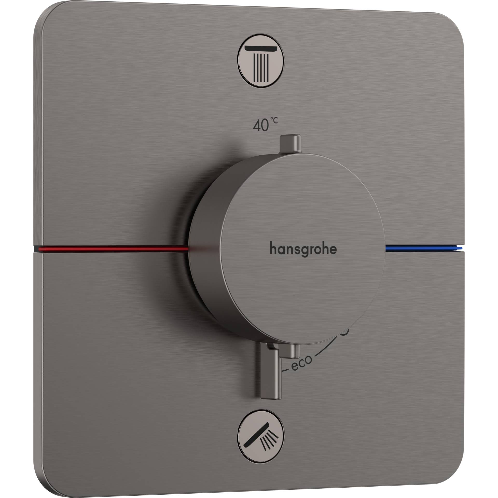 Hansgrohe ShowerSelect Comfort Q mešač termostatski za skrivenu ugradnju 2 funkcije Brushed Black Chrome 15583340