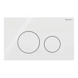 Geberit Sigma40 Round tipka za dvokoličinsku tehniku ispiranja bela - staklo 115.628.SI.1