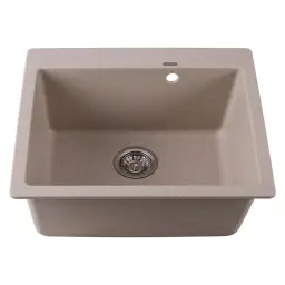 Inter Ceramic Sudopera usadna pravougaona 50x57x22,5 sifon centar 11cm granit bez+s1