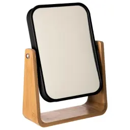 Five Ogledalo natureo 22x16x6 cm bambus/staklo/polistiren crna