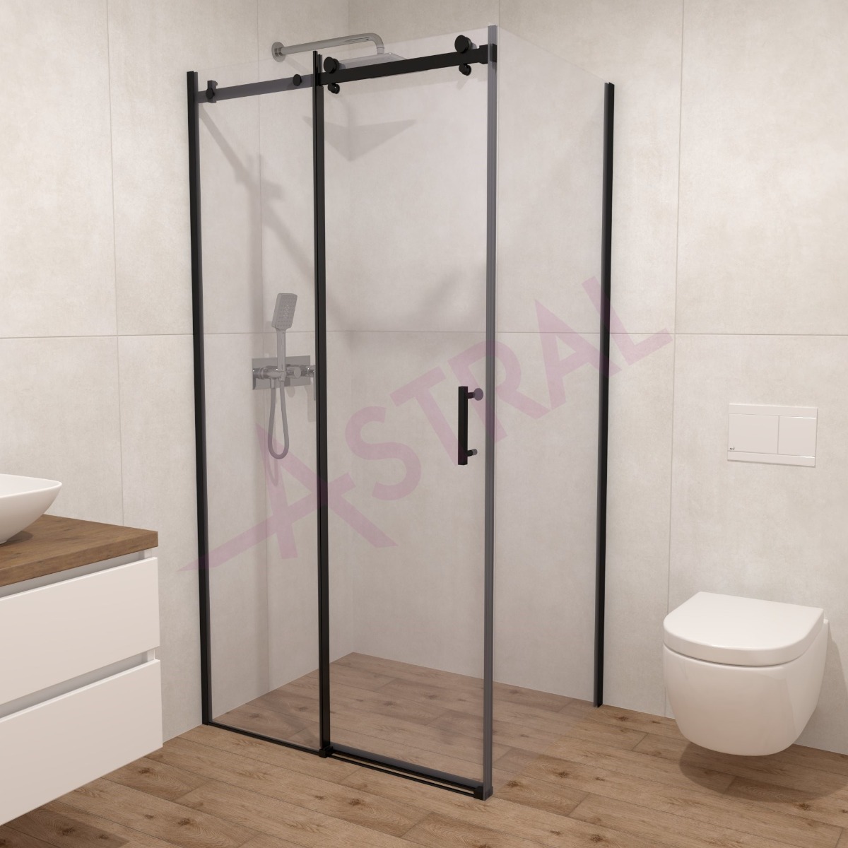 Astral Leo Black 100x80x195cm/8mm Nano easy
