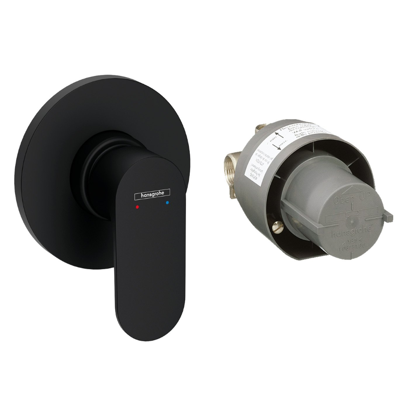 Hansgrohe Rebris S mešač bez prebacivača set sa ugradnim telom mala maska matt black 72648670
