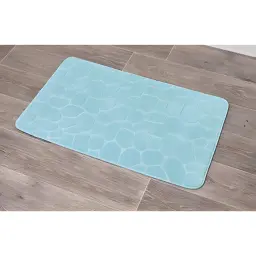 Tendance Tepih za kupatilo PEBBLE 50X80 CM memorijska pena SVETLO PLAVA