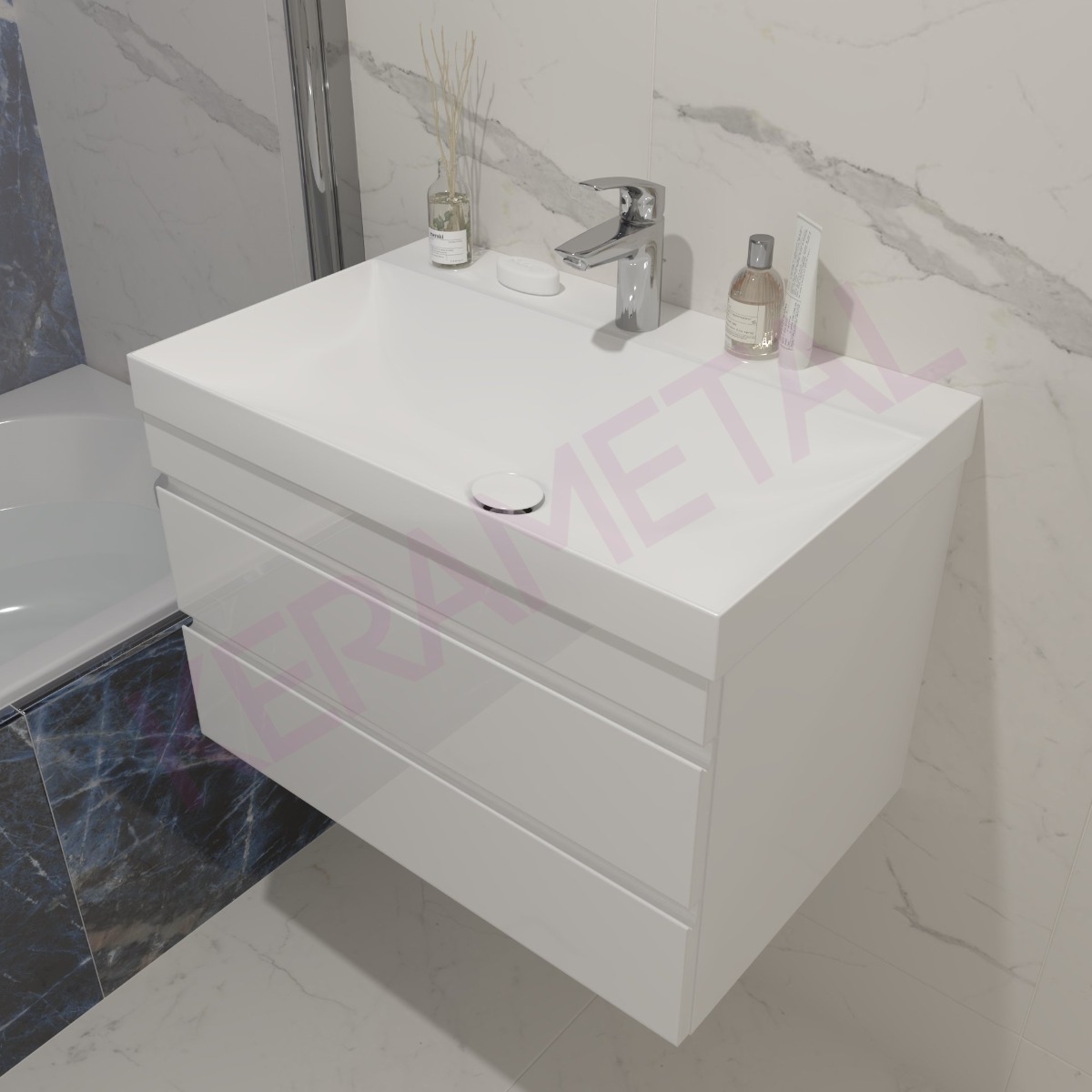 Kolpa ormarić sa umivaonikom Naomi OUN 70cm White 546610