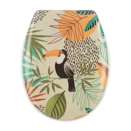 Tendance WC daska SA PLASTIČNIM ŠARKAMA 37,5X46CM DUROPLAST BACK TO NATURE