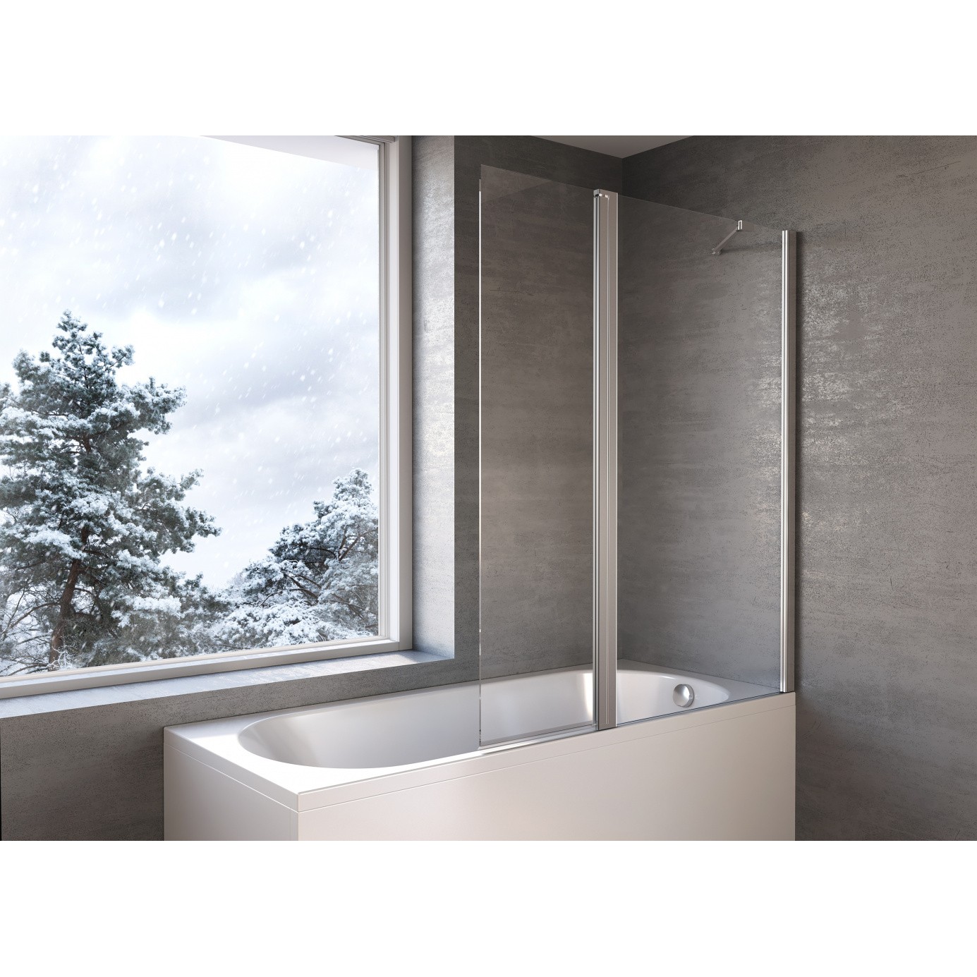 Kolpa Andromeda Tuš paravan BS 120-UNI SBR/1-2P Silver Brill 517770