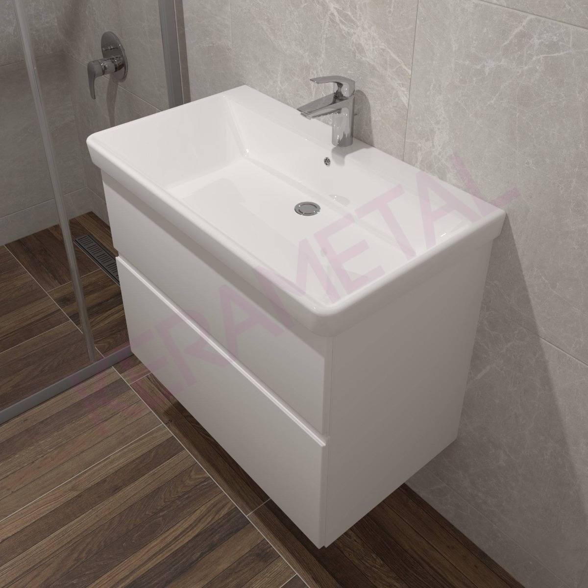 Kolpa ormarić sa umivaonikom Oxana OUO 80cm White 506570