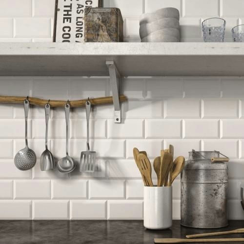 Fabresa Fabresa Biselado Blanco MATTE 10x20 MAT Bela 1m2