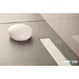 Peštan Frameless belo staklo 550mm
