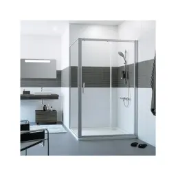 Huppe Classics 2 Pivot Vrata Sa Fiksnim Delom 90 Prozirno Antiplak, Mat Silver H=2M C23205.087.322