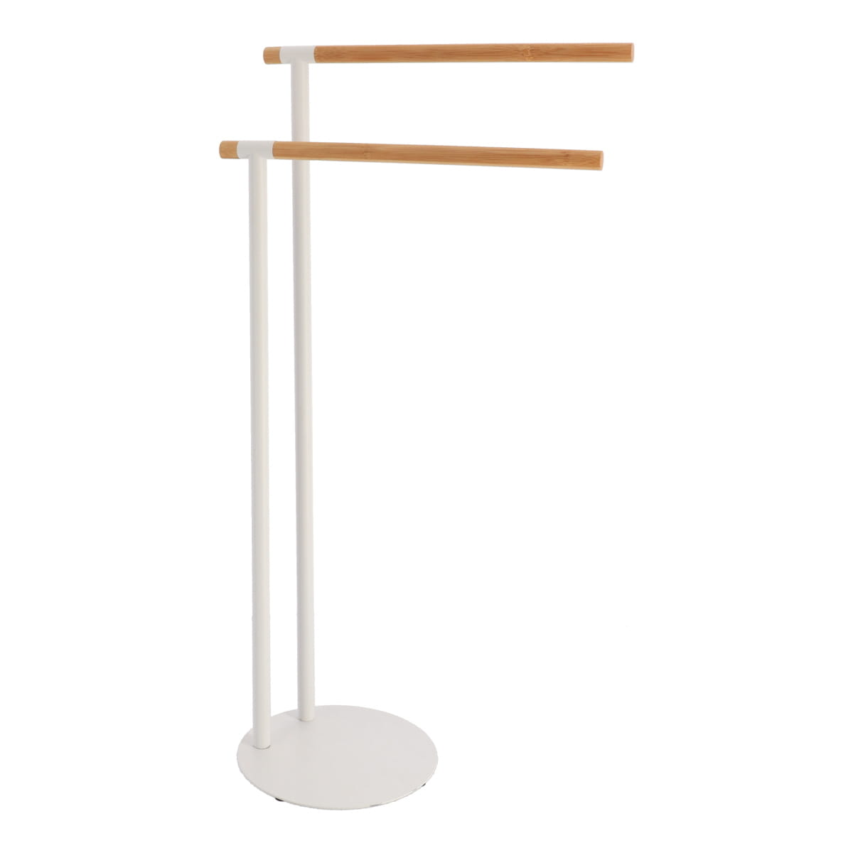 Tendance Držač peškira sa dve prečke 395X22X775CM METAL BAMBUS/BELA