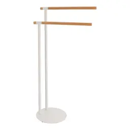 Tendance Držač peškira sa dve prečke 395X22X775CM METAL BAMBUS/BELA
