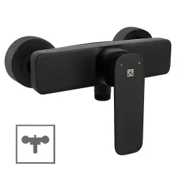 Herz Unitas baterija Zen Black U40B za tuš kadu 00430B