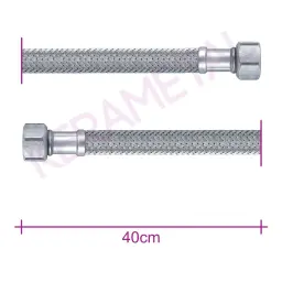 Remer Brinoks FX 3/8 3/8 FF x 40 inox
