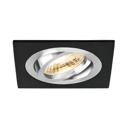 Braytron GU10 Ugradna Rozetna Kvadratna Jednostruka Crna BH03-00111