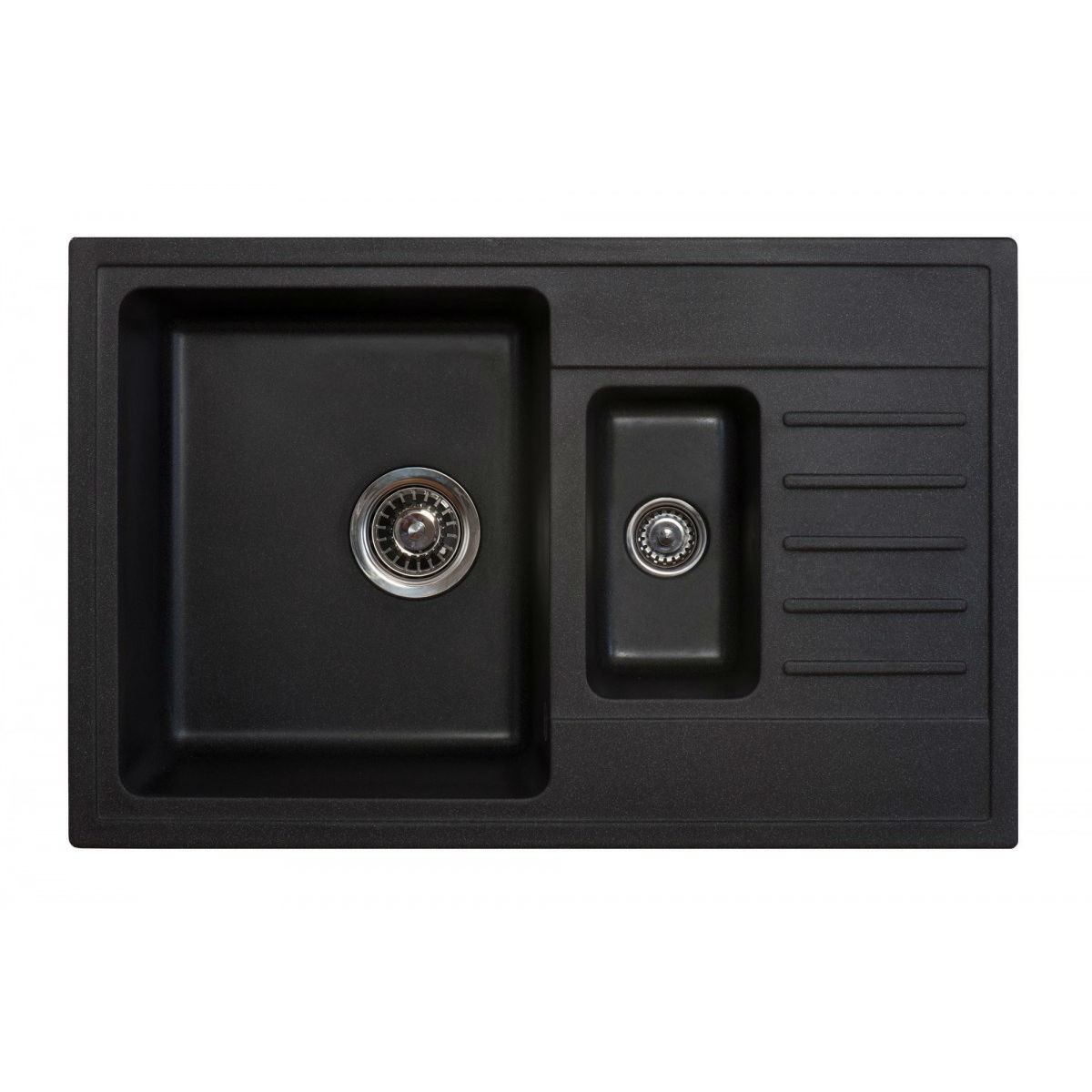 Metalac X Granit Quadro PLUS 1.5D 780x500 fi 90 sa sifonom Crna 158549