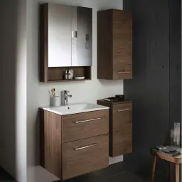 Geberit Selnova Square 60 ormarić komplet sa umivaonikom orah