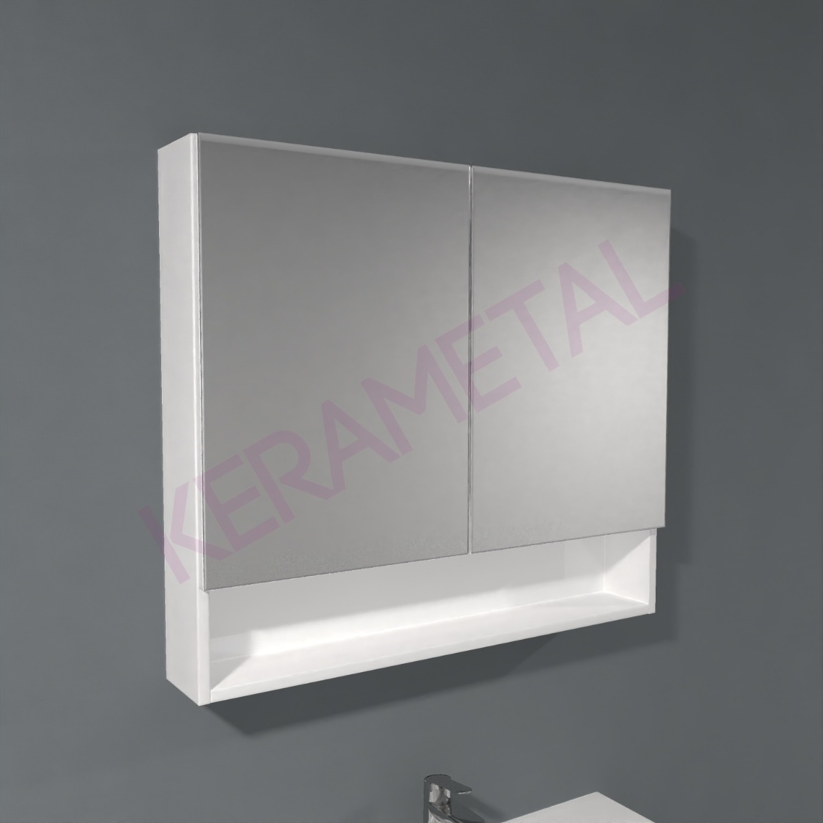 Kolpa ormarić sa ogledalom Evelin TOE 80cm White 573980