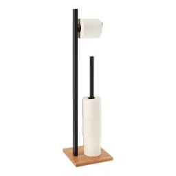 Tendance Držač toalet papira 19X19X71 CM BAMBUS Crna