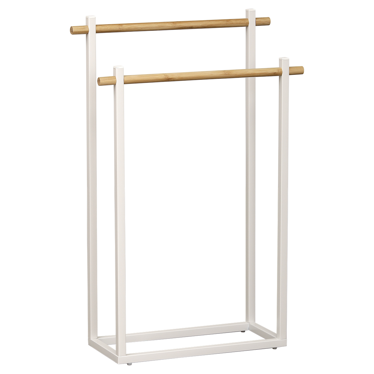 Tendance Držač peškira sa dve prečke 53X20X82CM METAL BAMBUS/BELA
