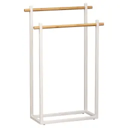 Tendance Držač peškira sa dve prečke 53X20X82CM METAL BAMBUS/BELA