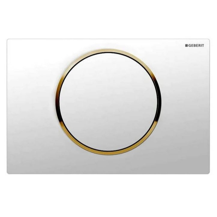 Geberit tipka Sigma 10 Bela/pozlaćena/bela 115.758.KK.5