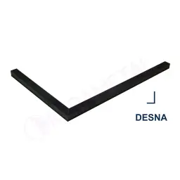 Gredica za tuš kabinu DESNA 100x80 Crna 6x5cm