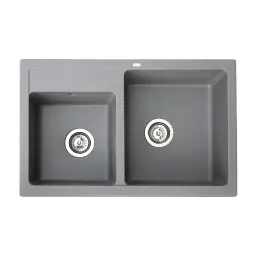Metalac X Granit Quadro PLUS 2D 780X500 fi 90 sa sifonom Grafit 372989