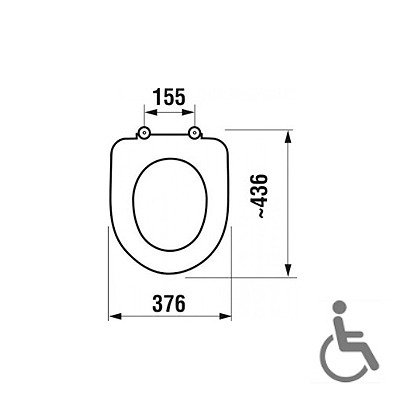 Jika Deep wc daska sa plasticnim šrafovima 8.9328.2.300.000.1