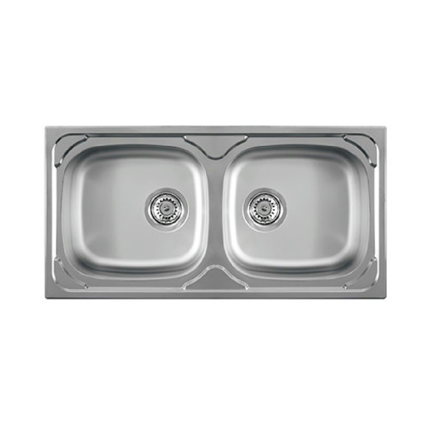 Metalac Luna Reljefna 2D inox, fi90 860x435