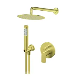 Rosan S2 gold uzidna baterija sa ,zidnim tušem D.250mm i ruč tuš 231601G