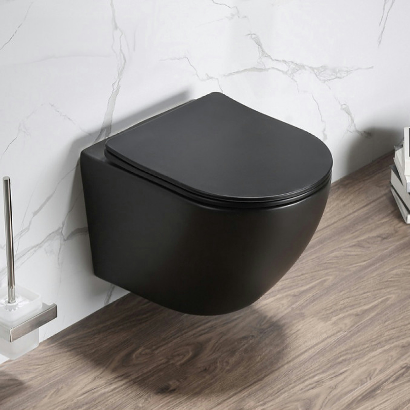 Minotti PERLA Compact Rimless WC šolja KONZOLNA Crna SA DASKOM