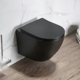 Minotti PERLA Compact Rimless WC šolja KONZOLNA Crna SA DASKOM MWH200MB