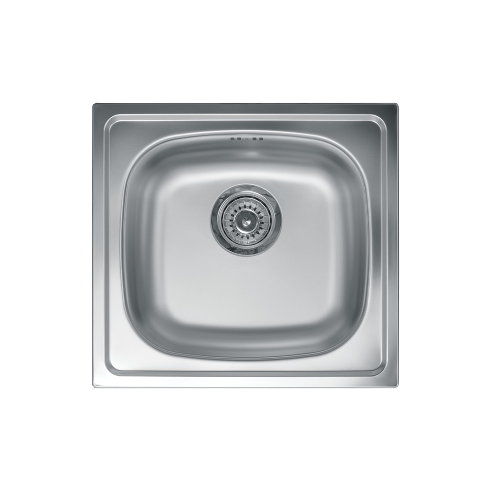 Metalac Quadro Reljefna 1D Inox sudopera fi 90 -kockica 465 x 435 123324