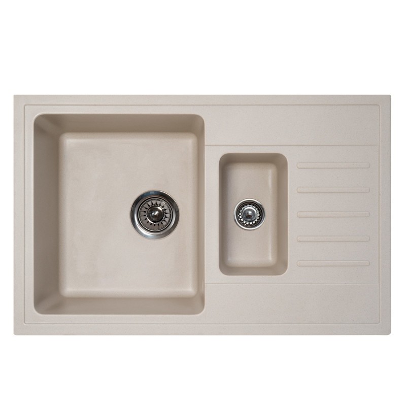 Metalac X Granit Quadro PLUS 1.5D 780x500 fi 90 sa sifonom Šampanjac 175431