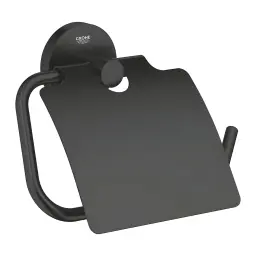 Grohe Essentials držač toalet papira sa poklopcem matt black 1024652430