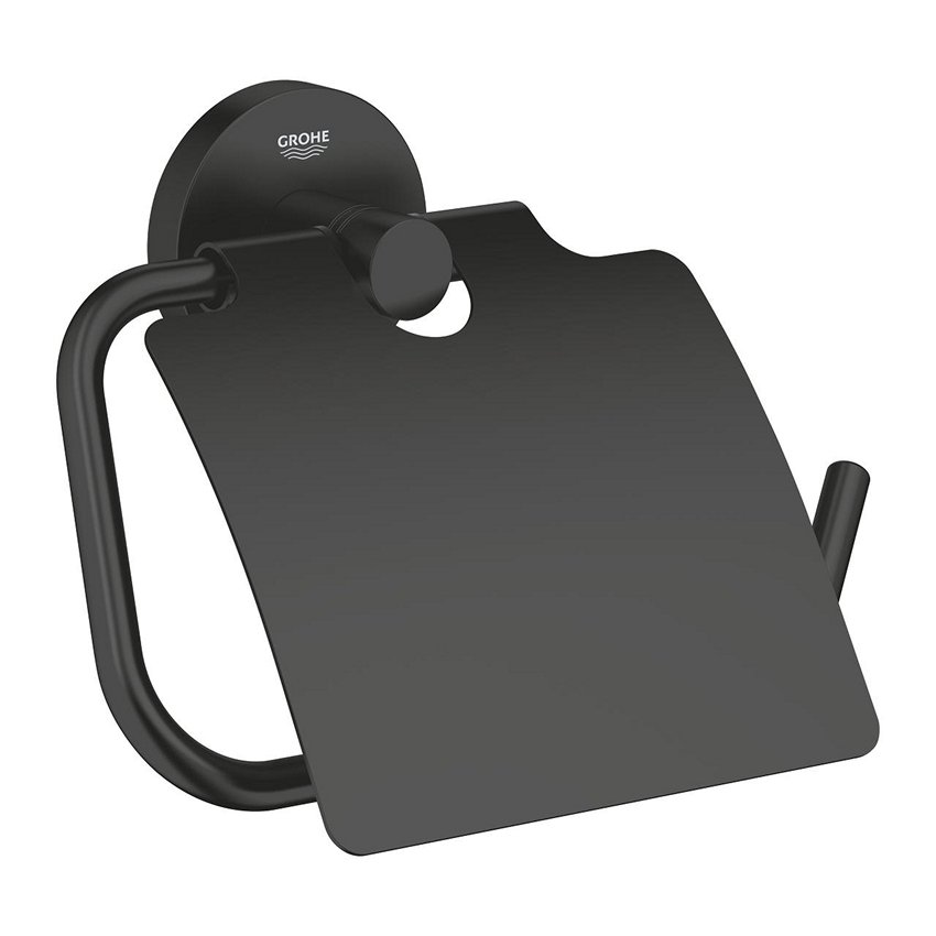 Grohe Essentials držač toalet papira sa poklopcem matt black 1024652430