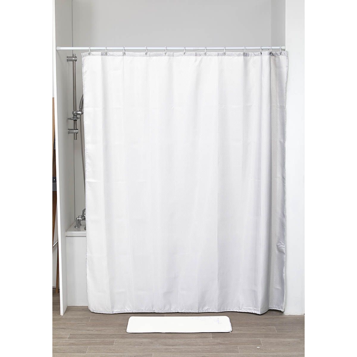 Tendance Zavesa za kadu 180X200CM DIAMONDS poliester Bela 1211100
