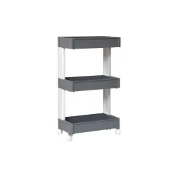 Tendance Trostruka polica NA TOČKIĆE 45X26X79,5 CM PP SIVO Bela