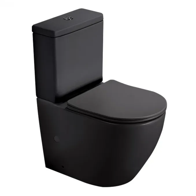 Minotti Monoblok PERLA rimless mat crni sa duroplast soft close wc daskom vario