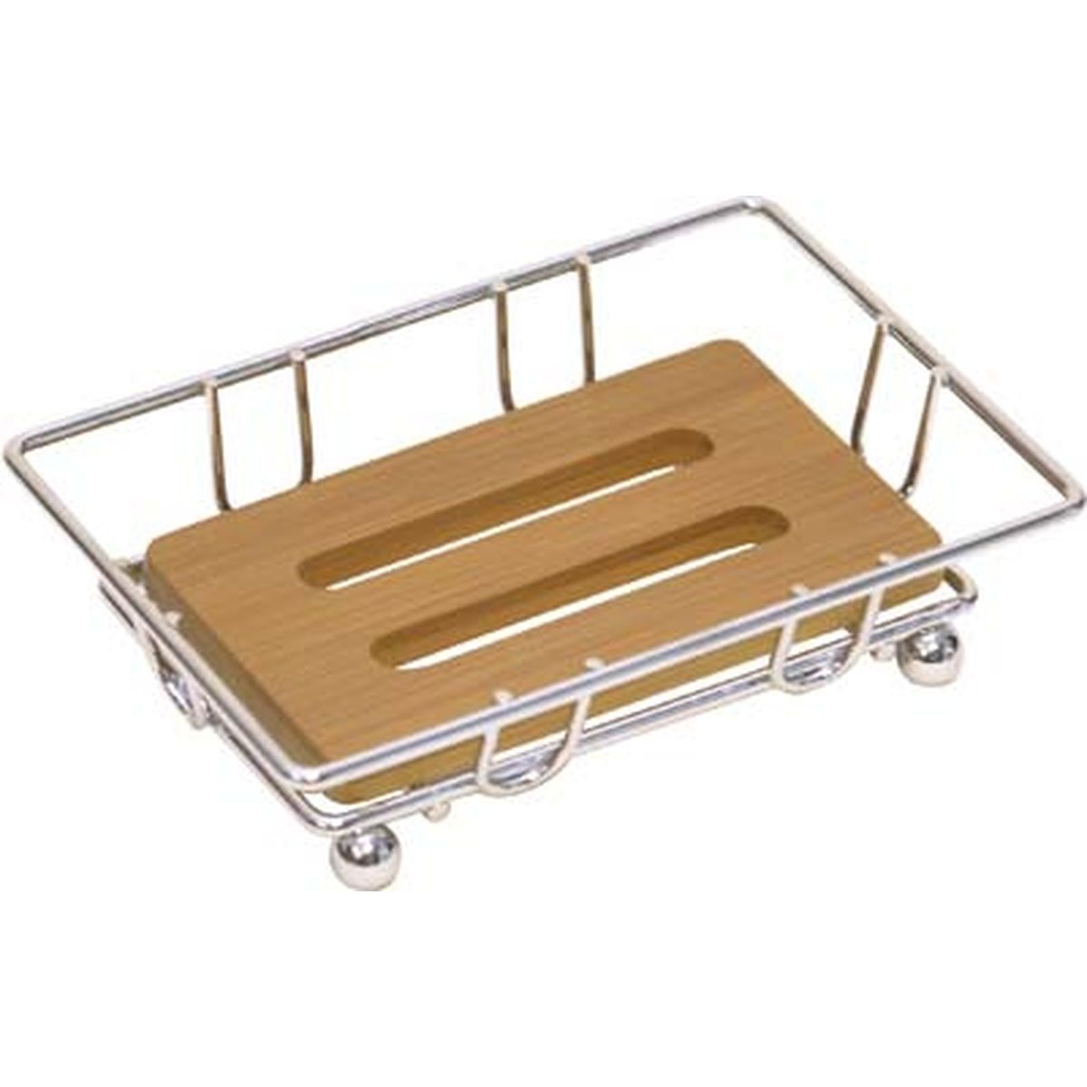Tendance Držač sapuna 125X85X32 CM METAL/BAMBUS BAMBUS