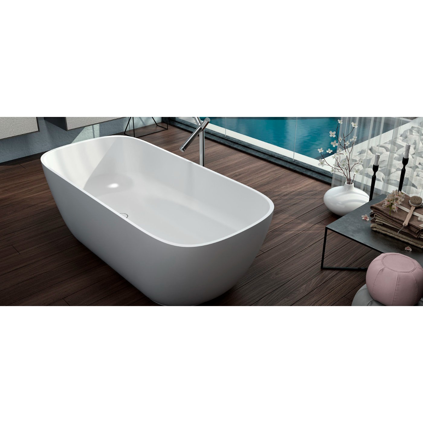 Kolpa Samostojeća Kada Gloria-FS 180x80 (White&White) 622640